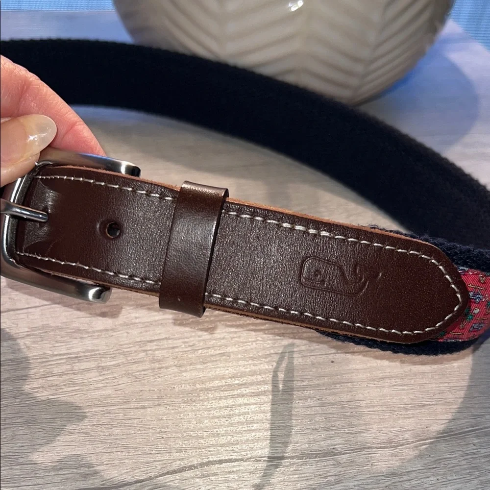 Vineyard Vines Brown Leather Boys Belt Size 30